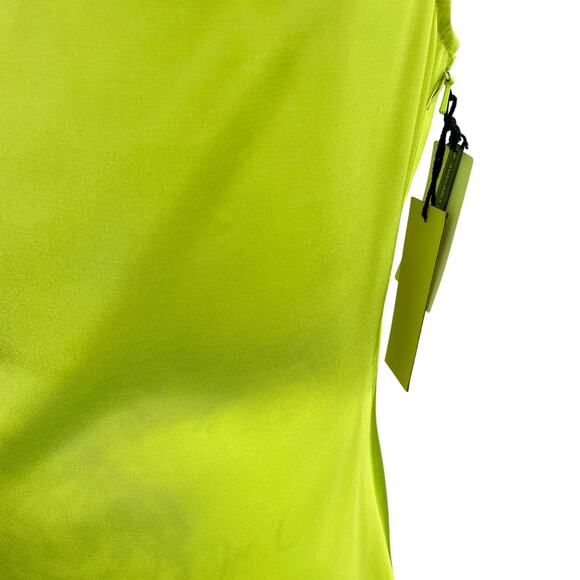 NEW Lime Green BP Nordstrom x Wildfang Slip Dress Spaghetti Strap Side Slit - Picture 7 of 10